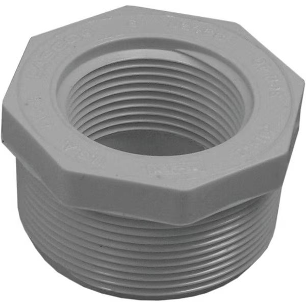 439250BC Reducer Bushing, 2 x 114 in, MPT x FPT, PVC, SCH 40 Schedule, Lasco, Mfr#: 439250-BC